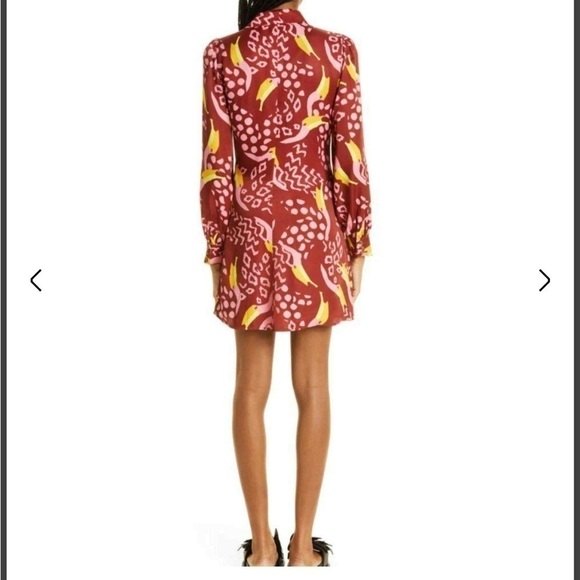 Farm Rio Toucanissimo Long Sleeve Print Beaded Tie Wrap Dress SMALL - Picture 2 of 16